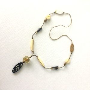 Natural & Glass Bead Necklace